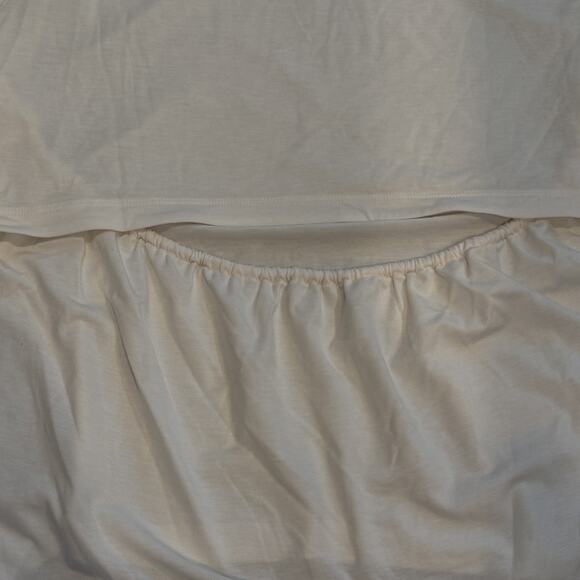 Athleta Air Out Cinch Tee T-Shirt Womens Large Ivory Open Back Breathable NWT - Picture 10 of 13